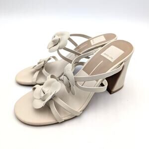 Dolce Vita Briah Block Heel Pump Open Round Toe Women's Ivory Size US6 EU36